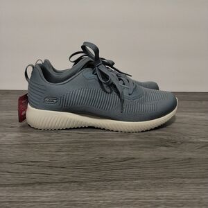 Bob's by Skechers Women Sport Squad Tough Talk Light Blue Size 9 Wide NWT